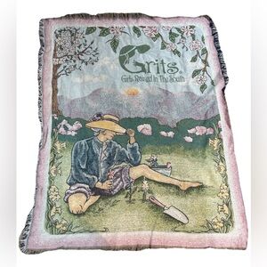 Goodwin Weavers‎ GRITS "Girls Raised In The South" Throw Blanket 55x42”